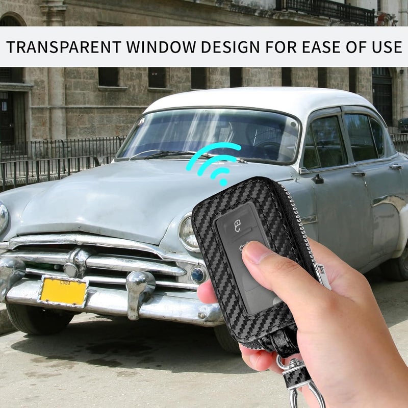 vvag Premium Car Key Fob Case Genuine Leather Car Smart Key fob Holder Car Remote Keychain Bag Universal - Image 4